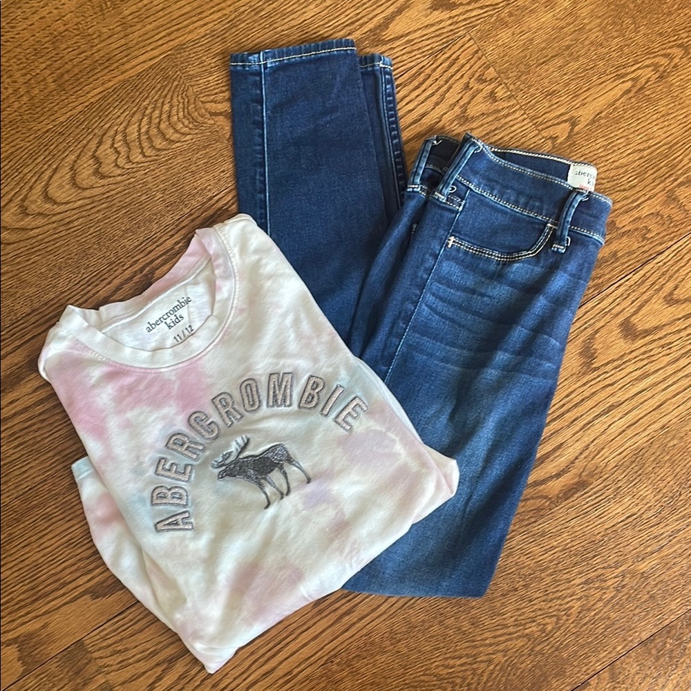Girls Size 11/12 Abercrombie Top and Jeggings